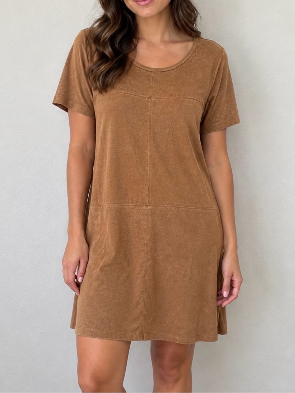 Camel soft suede Dress